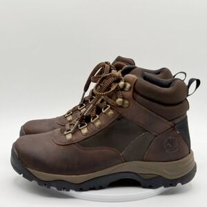 Timberland Keele Ridge Mid Hiker Boots Women Sz 8.5 Brown Leather Lace-Up Hiking